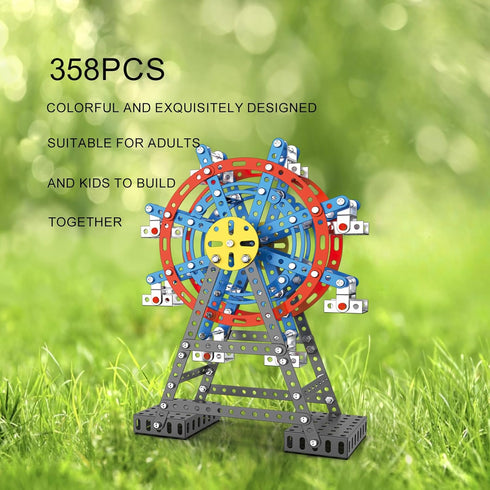 Jixin Xyzhi Sets Sets 8-16 Building STEM Assembly Metal Toys Ferris Wheel Model Kit Engineering Building kit for Adults