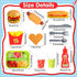 Pretend Play Food Set, Hamburger Fries Pizza Popcorn Toys, Role Play Educational Gift for Kids Boys Girls