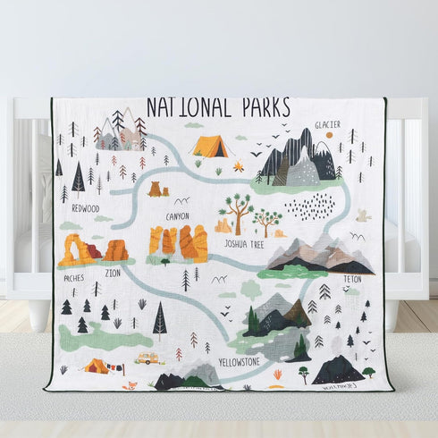 47 47 Inch SmoothNovelty National Parks Muslin Blanket x Warm Soft Cotton Muslin Swaddle Blanket Nursery Swaddling Wrap