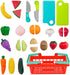 2+ Battat Play Food Toy for Kids Cooking Chef Role Play Toys Pretend Farmers Market Produce Basket Toddler Pretend