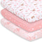 The Peanutshell 3-Pack Fitted Playard Sheets - Soft & Breathable Baby Girl