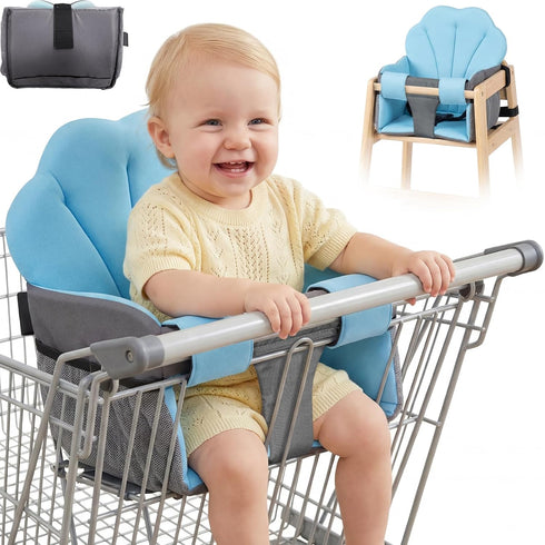 Charlie & Mollie Portable Shopping Cart Cover for Baby with Easy Install, Breathable & Supportive