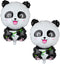 2 Pcs Panda Large Mylar Foil Balloons, Jungle Safari Animals Theme Birthday Party Decorations, Kids Gift Shower Decor