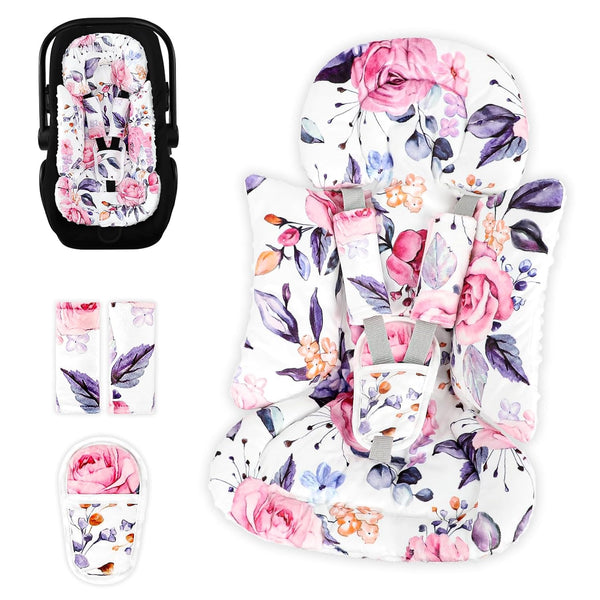 Pea Pod Infant Car Seat Insert with 3 Strap Covers, 3 in