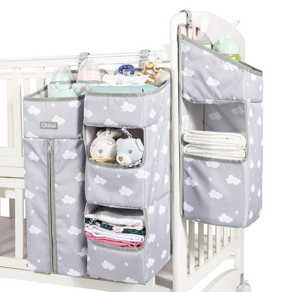 Orzbow 3-in-1 Hanging Diaper Caddy Organizer for Changing Table, Nursery Organization and