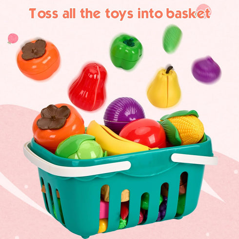 200Pcs Playset 2 Sets, Mini Play Kitchen Accessories for Kids, Pretend Cooking with Cookware, Tableware & Fruit