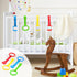 KALAMANDA 8 Pcs Baby Playpen Pull Up Rings, Pull Up Handles Standing Walker Crib Pull Rings for Toddler Kids Children