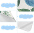 SyXIOP 28" 52" Vintage Floral Motifs Green Leaves Cooling Baby Waterproof Crib Mattress Protector x Reusable Bed Pads