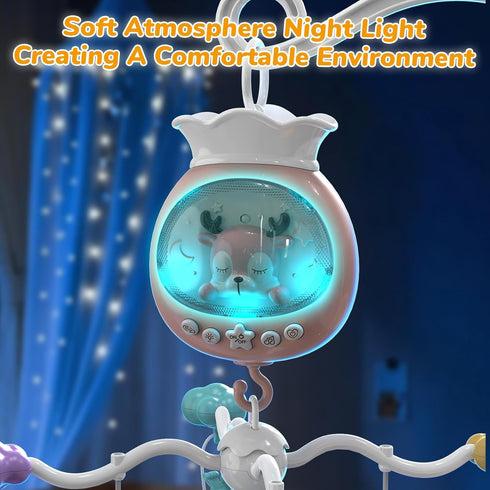 Generic Pack Crib Mobile with Music and Lights, Baby Mobiles for Cribs, Nursery Mobile Arm Hanging Toys for Bassinets