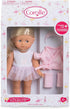 Corolle Mini Corolline Rosy Ballerina Gift Set includes 8" Doll and 3 accessories - tiara, ballet sweater and leg warmers, for ages 3 years and up