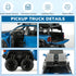 FRJV 1/32 Mammoth 4-7Blue Toy Trucks for Boys Diecast Trucks Model Truck,Collectible Pickup Truck Model Kit,Pull Back