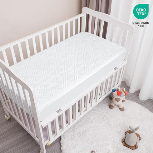 2 Pack david's kids Waterproof Crib Mattress Protector, Fit Standard Crib and Toddler Mattresses, Ultra Soft