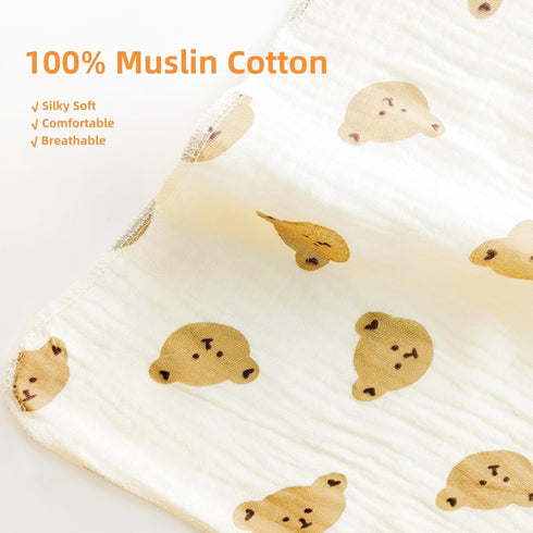 39.5 39.5 inches(100x100cm) Muslin Newborn Baby Swaddle Blanket x Unisex Swaddling Wrap Soft Silky Muslin Swaddle
