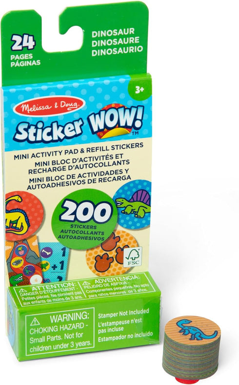 Melissa & Doug Sticker Wow! Mini Activity Pad and 200+ Refill Stickers
