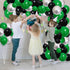 Green Black Silver Balloon Garland Arch Kit, Metallic Balloons for Video Game Birthday Decorations