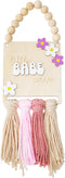 Little Babe Cave, Boho Style Wooden Bead Girls' Decor, Floral macrame Girls