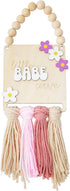 Little Babe Cave, Boho Style Wooden Bead Girls' Decor, Floral macrame Girls