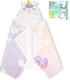 HECCEI Toddler Hooded Bath Towel Soft Absorbent Baby Bath Cape for Girls