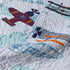 House Airplane Plane Quilt, Baby and Toddler Quilt Bedspread, Boys Girls Kid's Quilt, 43" X 51"
