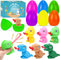 Easter Dinosaur Toys for Kids, 6 Pack Filled Easter Egg with Dinosaur