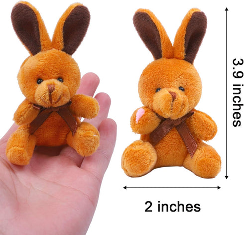Elcoho 18 Pack Easter Plush Bunnies, Stuffed Bunny Toys for Easter Baskets, Plush Bunny Animals