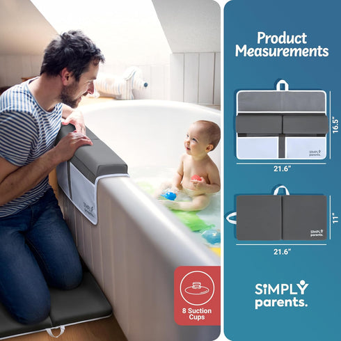 SIMPLY parents. Elbow Set Simply Parents Comfortable Baby Bath Kneeler and Rest Pad - Quick-Dry Non-Slip Bath Kneeling
