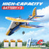 2.4GHZ 3 6-axis 2CH DEERC RC Plane, Remote Control Airplane W/ Batteries & Gyro Stabilizer, RTF RC Glider Toy
