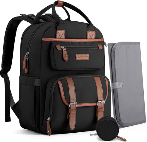Maelstrom Diaper Bag Backpack,Baby Bag,23L-30L Expandable Diaper Backpack for Mom Dad,Travel Essentials