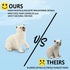 Toymany 6PCS Polar Bear Figurines Toy - Realistic Plastic Arctic Animals Family Set for Christmas Educational Toys