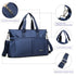 Mommy ROYALFAIR Diaper Bag Tote Bag for Toddler Messenger Tote Diaper Bags Purse with Stroller Hook (Medium,Navy Blue)