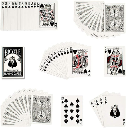Bicycle Skull Deck Playing Cards with 4 Bonus Magic Cards Included