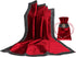 Tarot Cards Bag with Divination Tablecloth, Star River Lace Velvet Bottom with Tarot Pouch (Red)