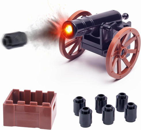 2, Pack Set 3 Medieval Warfare Cannon Weapons Military, Toy Soldiers Figures, Toy Minifigure Compatible with Major