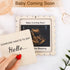 Mlatnod 3x4 Scalloped Pregnancy Announcement Box for Grandparents with Sign - Baby Coming Soon Gift, Holds Ultrasound