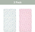 Summer 52x28In 2 Pack Conches Bows Sea Baby Crib Sheets for Boy Girl Ocean Seashells Beach Soft Snug Fitted Crib