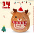 14 Inches Athoinsu Light up Musical Christmas Elk Soft Plush Pillow Xmas Reindeer Plush Pillow for Toddler Kids Boys