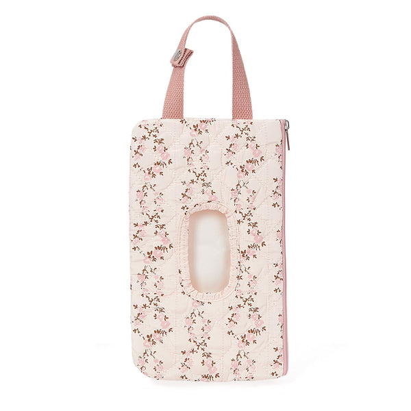 Quilted Baby Wipe Holder Quilted Wipe Pouch Portable Hanging Floral Wet Wipes