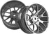 4Pack HIRCQOO Metal Wheel Rims, 12mm Hex Hub, Compatible with 1/10 On-Road Racing Touring Drift Car, Width 26mm, Black