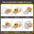 Kids Construction Truck Toys Set with Crane, Excavator, Forklift, Bulldozer, Dump Trucks, Cement Truck, Road Roller,