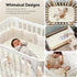 28" 52", 100% Synrroe Fitted Muslin Crib Sheets, Stretchy Crib Bed Sheets for Babies Girls by Super Soft
