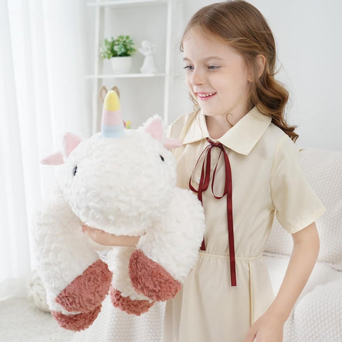 24 Inch, 4 lb Weighted Unicorn Stuffed Animal Calming Plush Toy for Girls and Kids, Soft and Huggable Gift