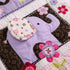 CribMATE 1 Nursery Crib Quilted Comforter PC Baby Girl Baby Boy Crib Quilt/Comforter Baby Gift Idea (Purple Elephant)