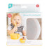 Bumkins Silicone Baby Feeding Set, Suction Bowls for Baby and Toddler with Spoon and Lid, Platinum Silicone Bowl