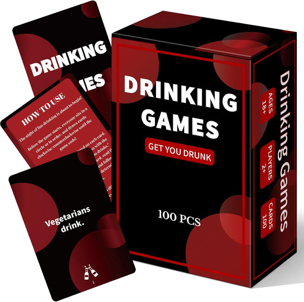 Poen Drinking Games with 1 Box of Cards, Fun Party Game for Adults, Girls Night, Bachelorette Party