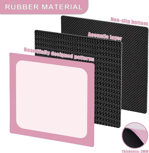 XXSTAR 32.5 Inch 3MM Mahjong Mat for Table, Non-Slip & Noise Reduction Gaming Mat with Drawstring Bag, Perfect