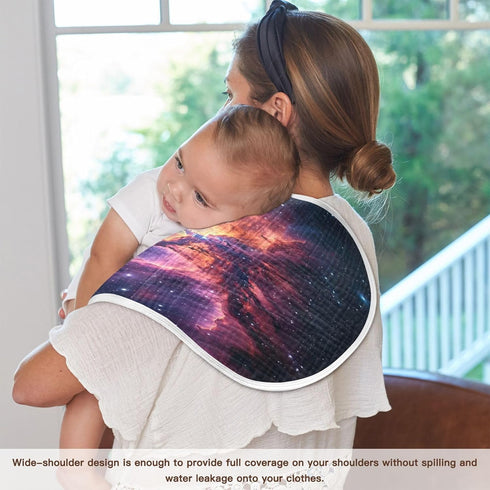 YEGAME Set 1 11 22 Inch Muslin Baby Burp Cloths of - Galaxy Super Absorbent Cotton Burping Rags Soft Baby Washcloths