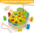 JooKiddie 3-5, Wooden Magnetic Fishing Game, Dinosaur Magnetic Fishing Toy for Kids Montessori Preschool Education