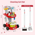 Bluocean Set, Set 2-in-1 Toddler Cleaning Toy Kids Cleaning - Pretend Play Educational Kit with Toy Vacuum, Mobile