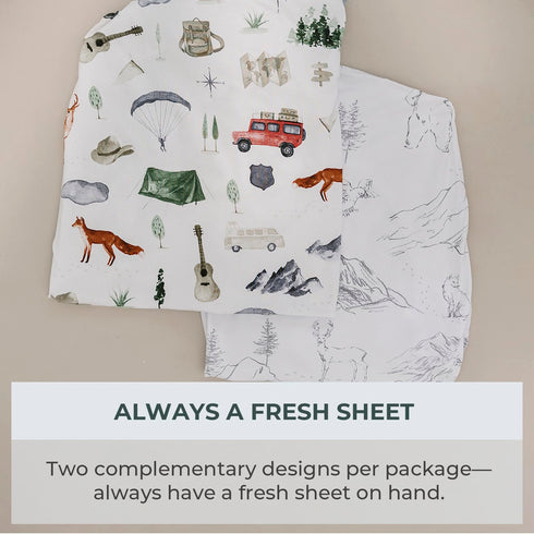 2 Pack Pack Pack Pobibaby - Premium N Play Sheets Fitted for Standard and Plays and Mini Cribs - Ultra-Soft Cotton