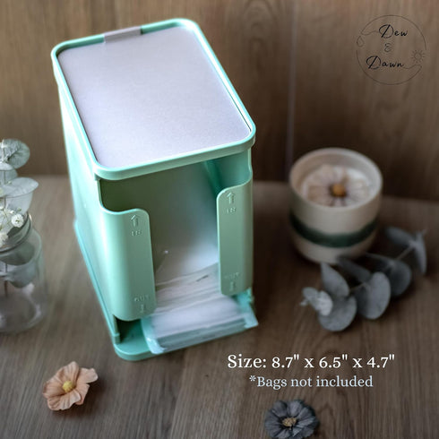 Dew & Dawn Breastmilk Freezer Organizer-Sage Green Storage Tower w/ Metal Freeze Tray, Breast Milk Storage Design, Mint